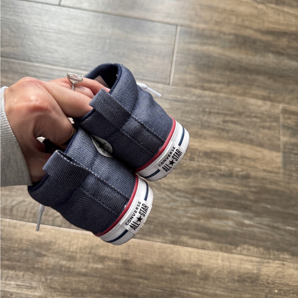 Converse high top denim navy blue toddler 10c - Picture 4 of 6